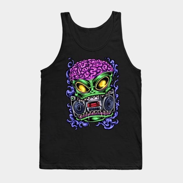 Alien Boom Box Tank Top by XXII Designs